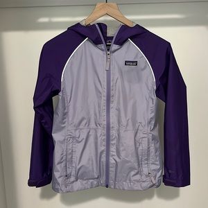 Patagonia Girls Torrentshell 3L Hooded Rain Jacket H2no, Large, Petoskey Purple